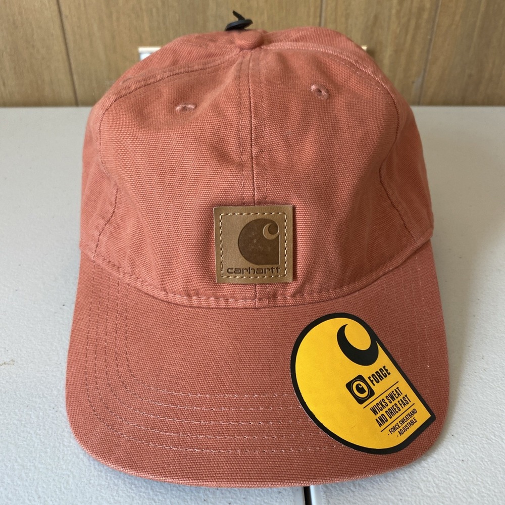 Carhartt Force Odessa Canvas Logo Cap Terracotta Adjustable Strap  NWT!
